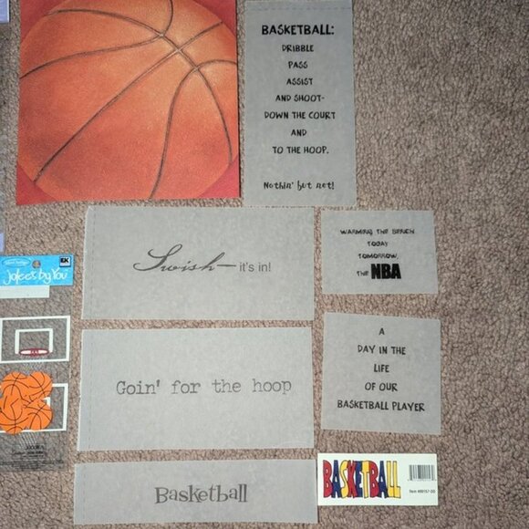 NEW Lot 11 Basketball Player Scrapbook Dimensional Sticker Embellishment Game - Picture 3 of 3